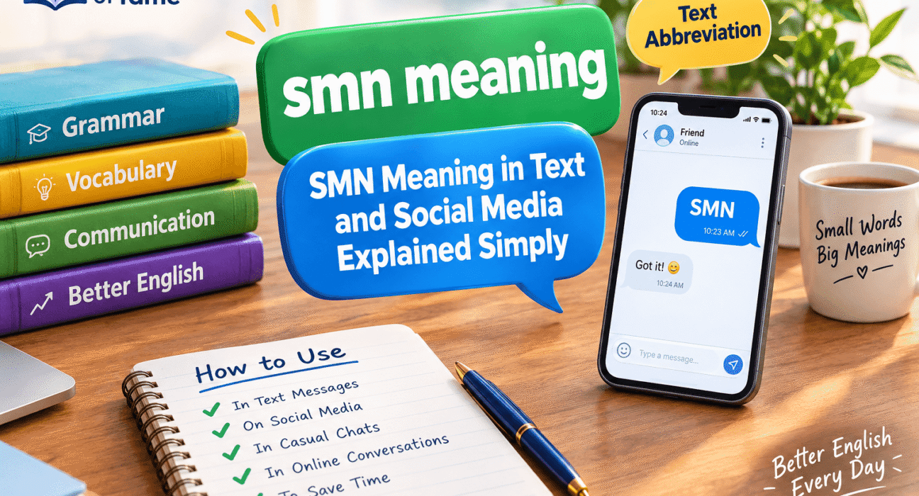 SMN meaning in text explained with a smartphone chat message