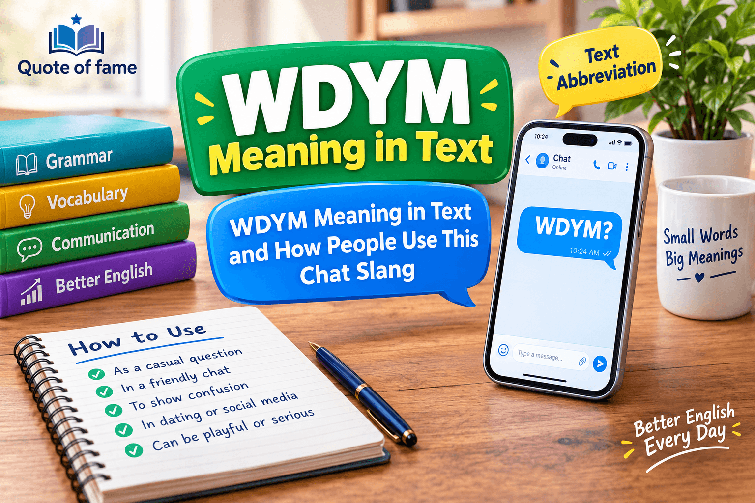 WDYM Meaning in Text and How People Use This Chat Slang