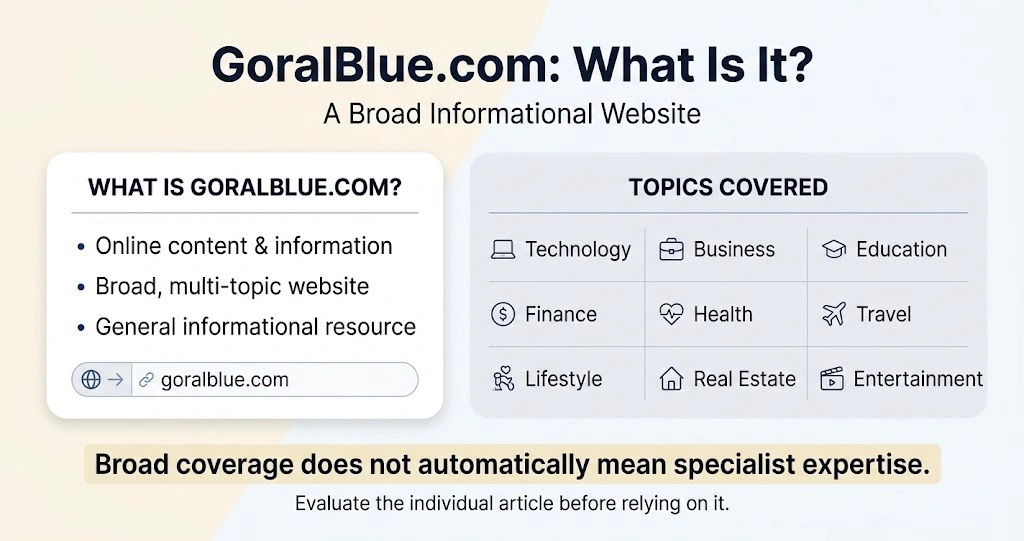 GoralBlue.com informational website topics and identity