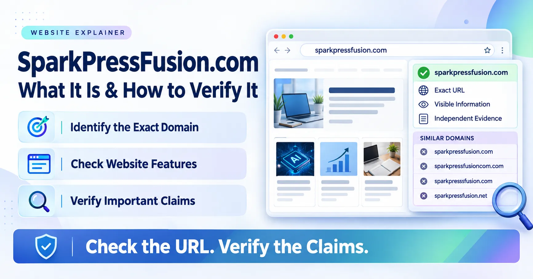 SparkPressFusion.com explained with website features, domain verification, and credibility checks.