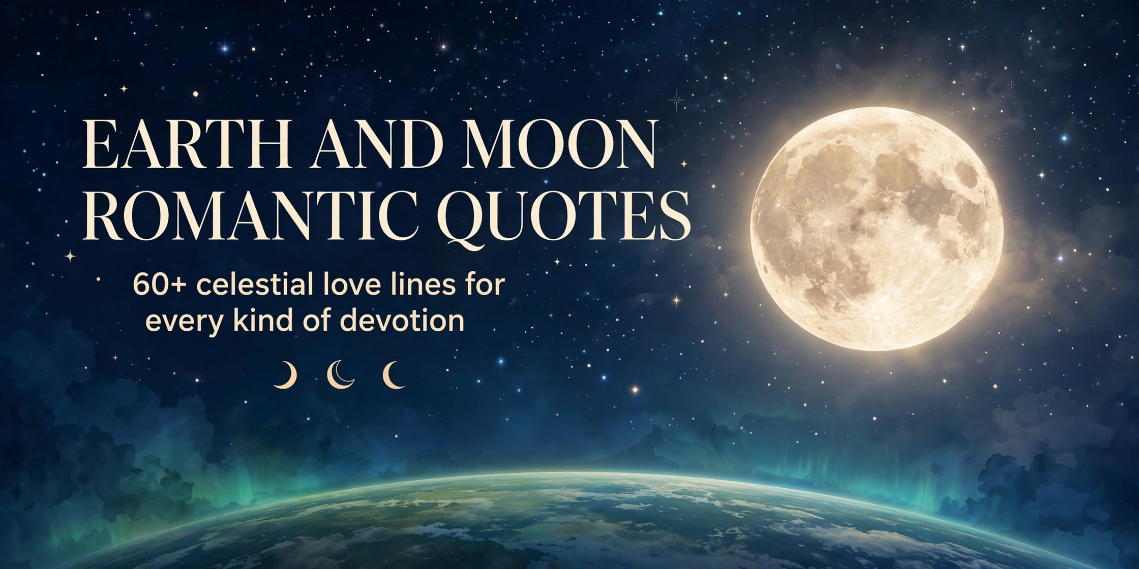 Earth and moon romantic quotes: 60+ celestial love lines infographic