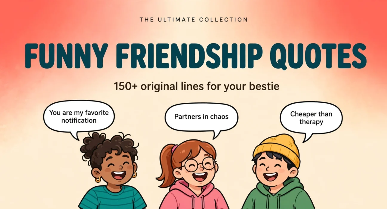 Funny friendship quotes: 150+ original lines collection infographic