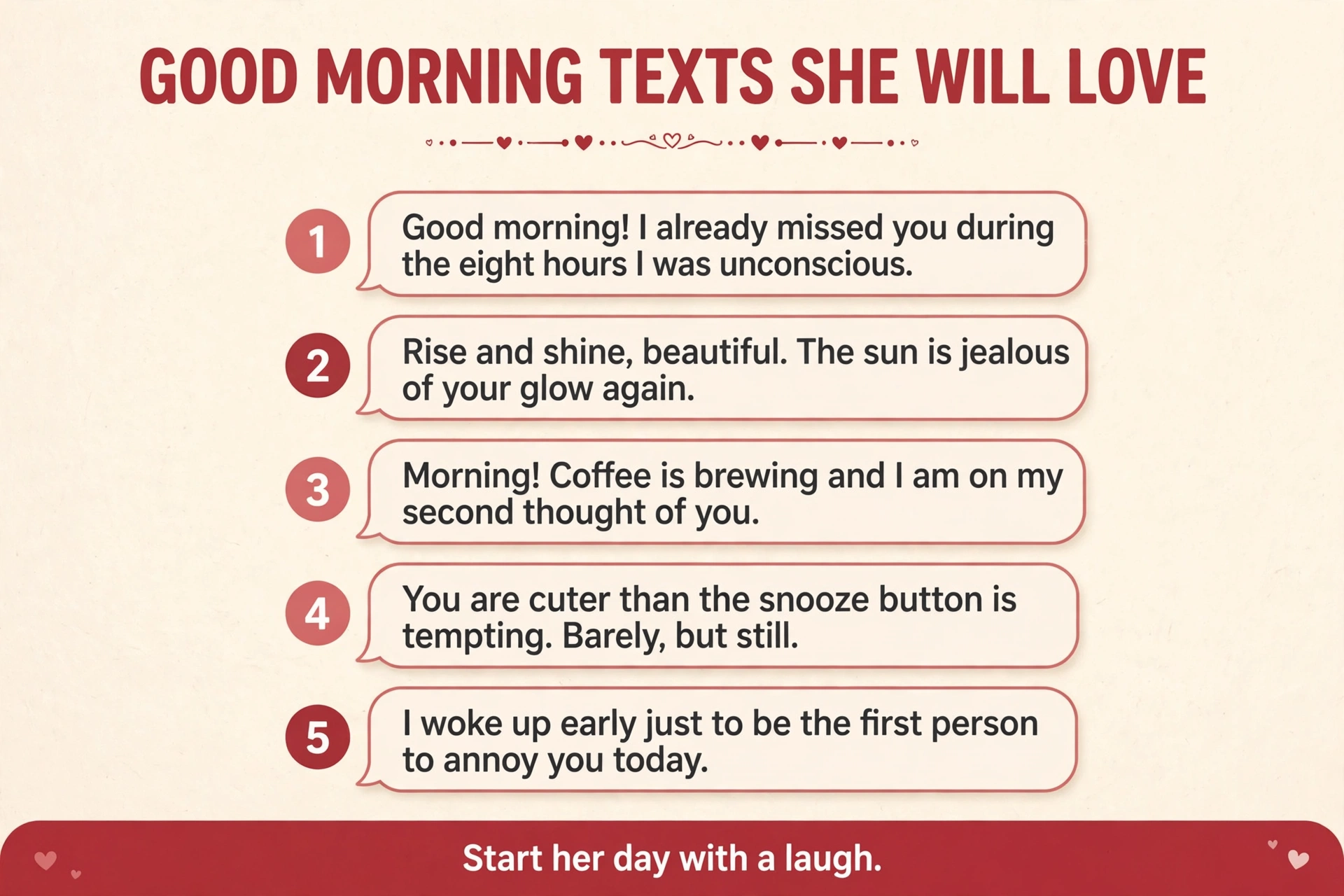 Funny messages for girlfriend: good morning texts she will love