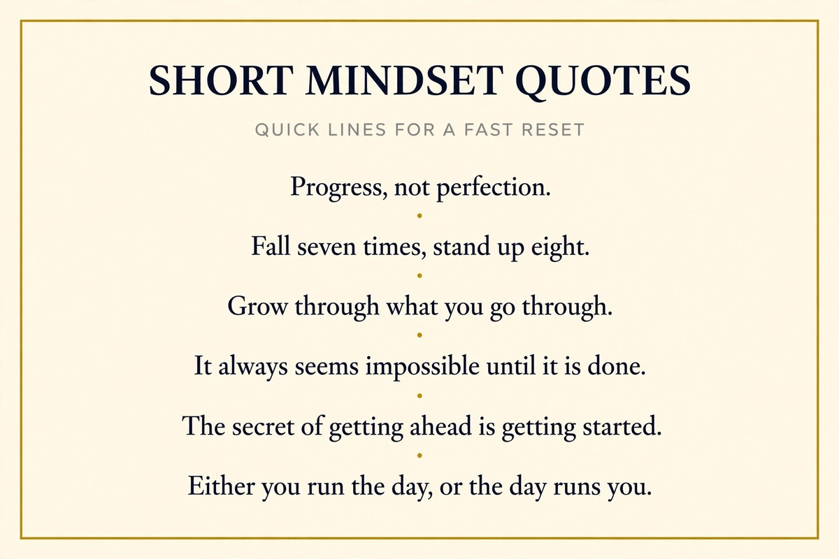 Short mindset quotes list for a quick daily reset
