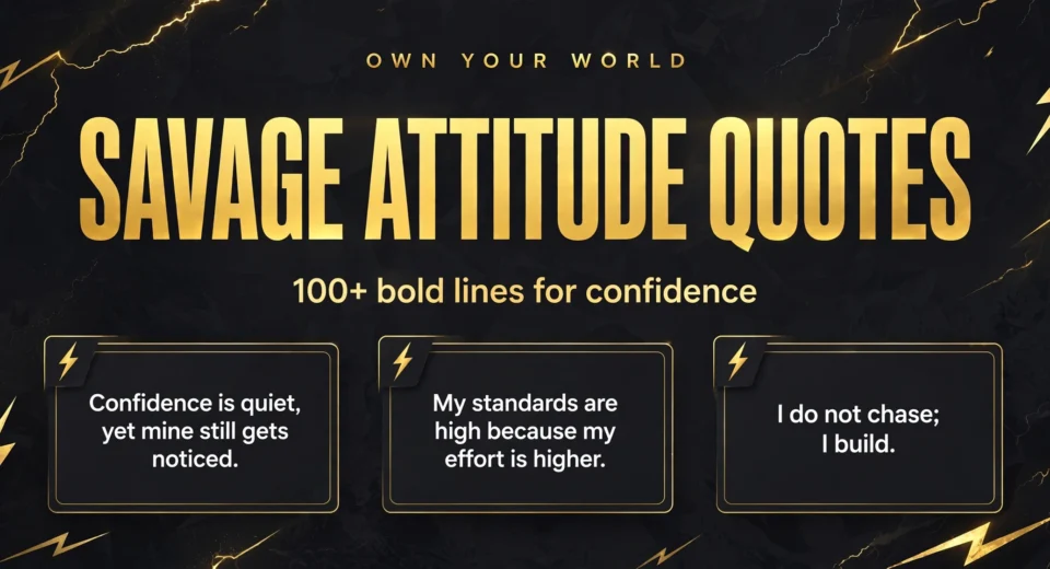 Savage attitude quotes collection infographic
