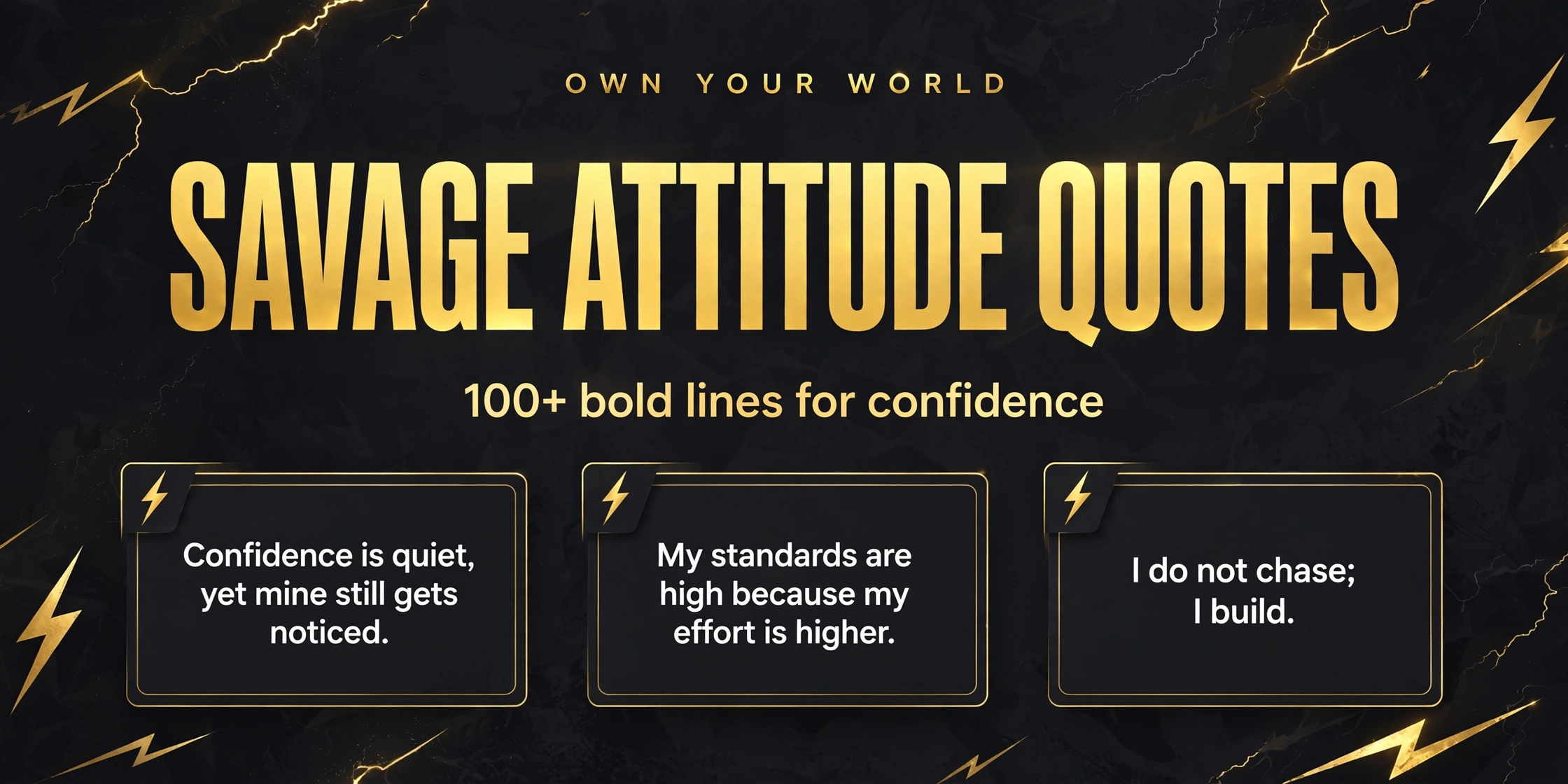 Savage attitude quotes collection infographic