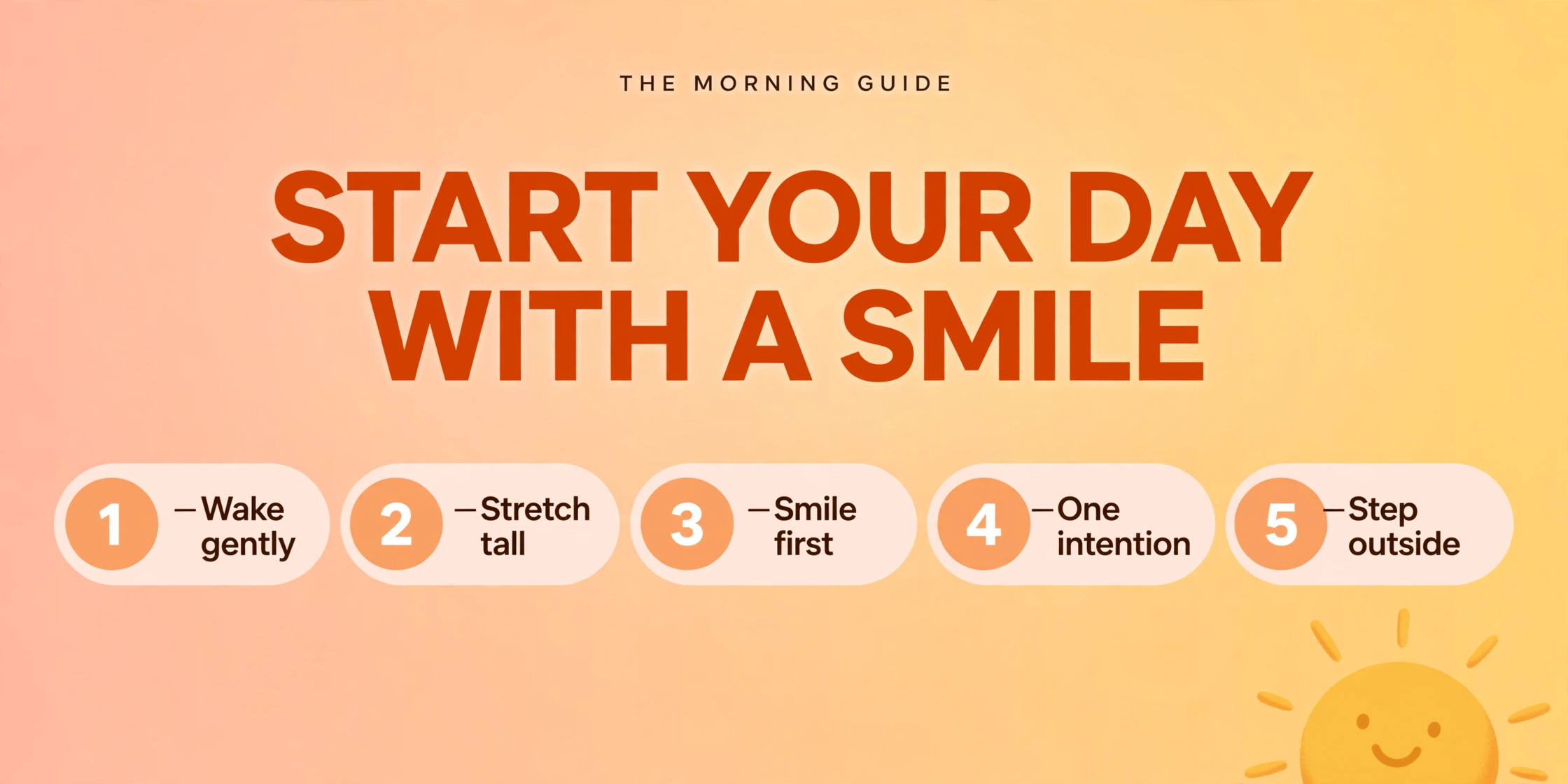 Start your day with a smile: 5-minute morning routine infographic