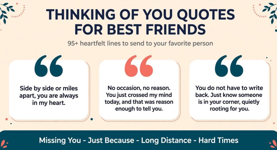 thinking of you quotes for best friends infographic with heartfelt lines for missing you and hard times