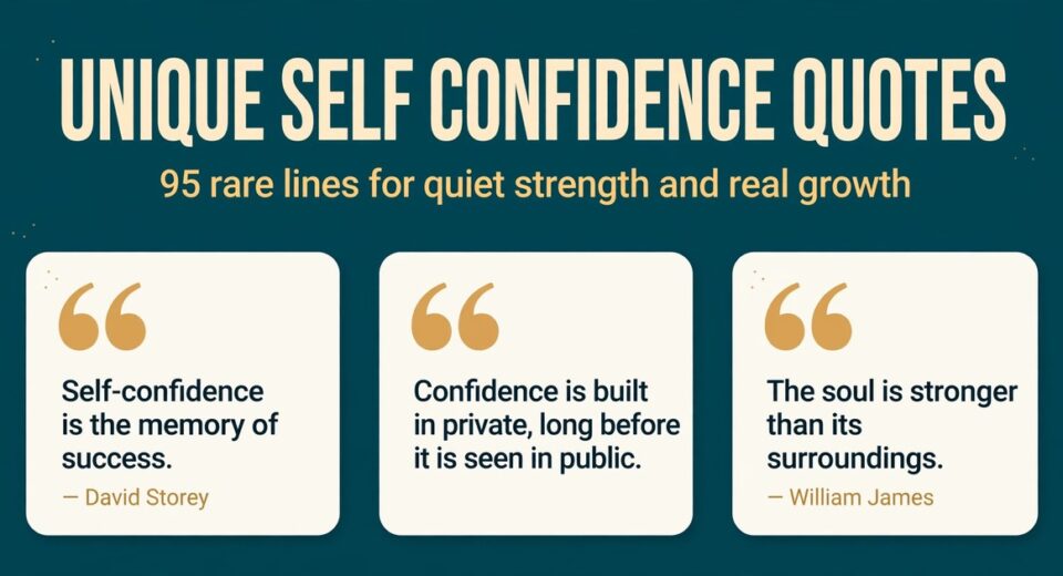 Unique self confidence quotes collection: 95 rare lines on quiet confidence, inner strength and personal growth
