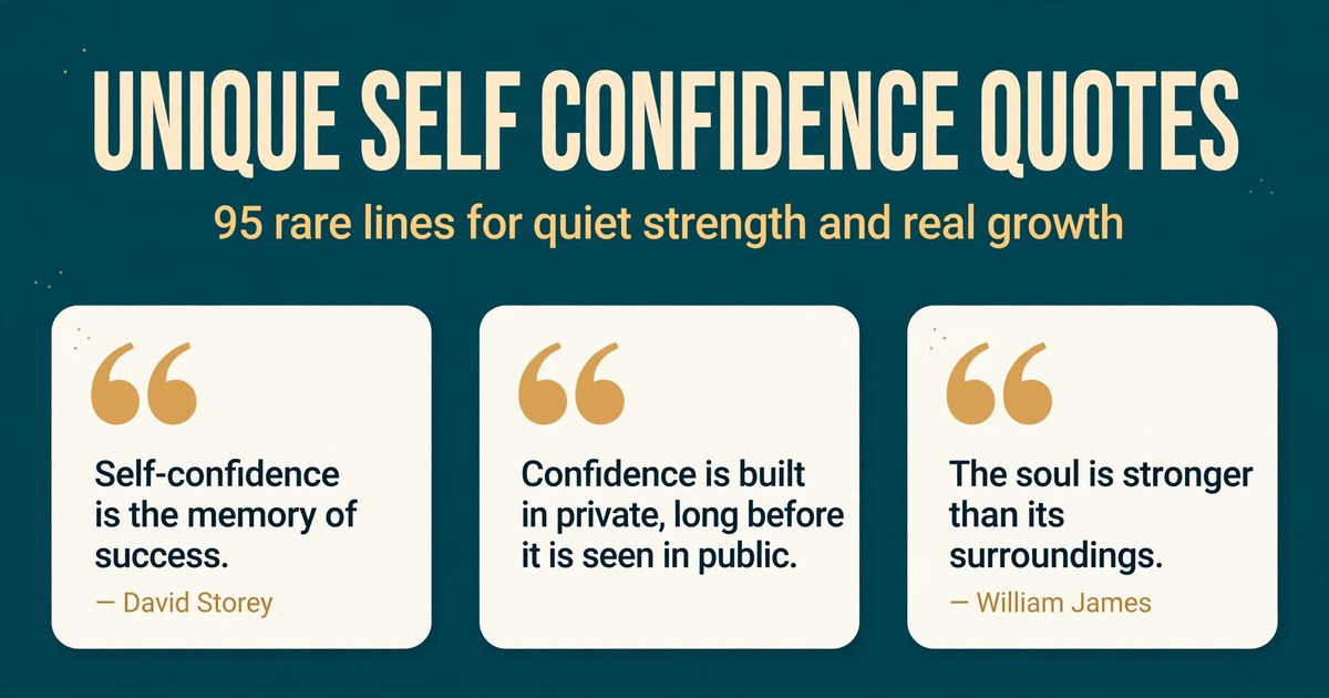 Unique self confidence quotes collection: 95 rare lines on quiet confidence, inner strength and personal growth