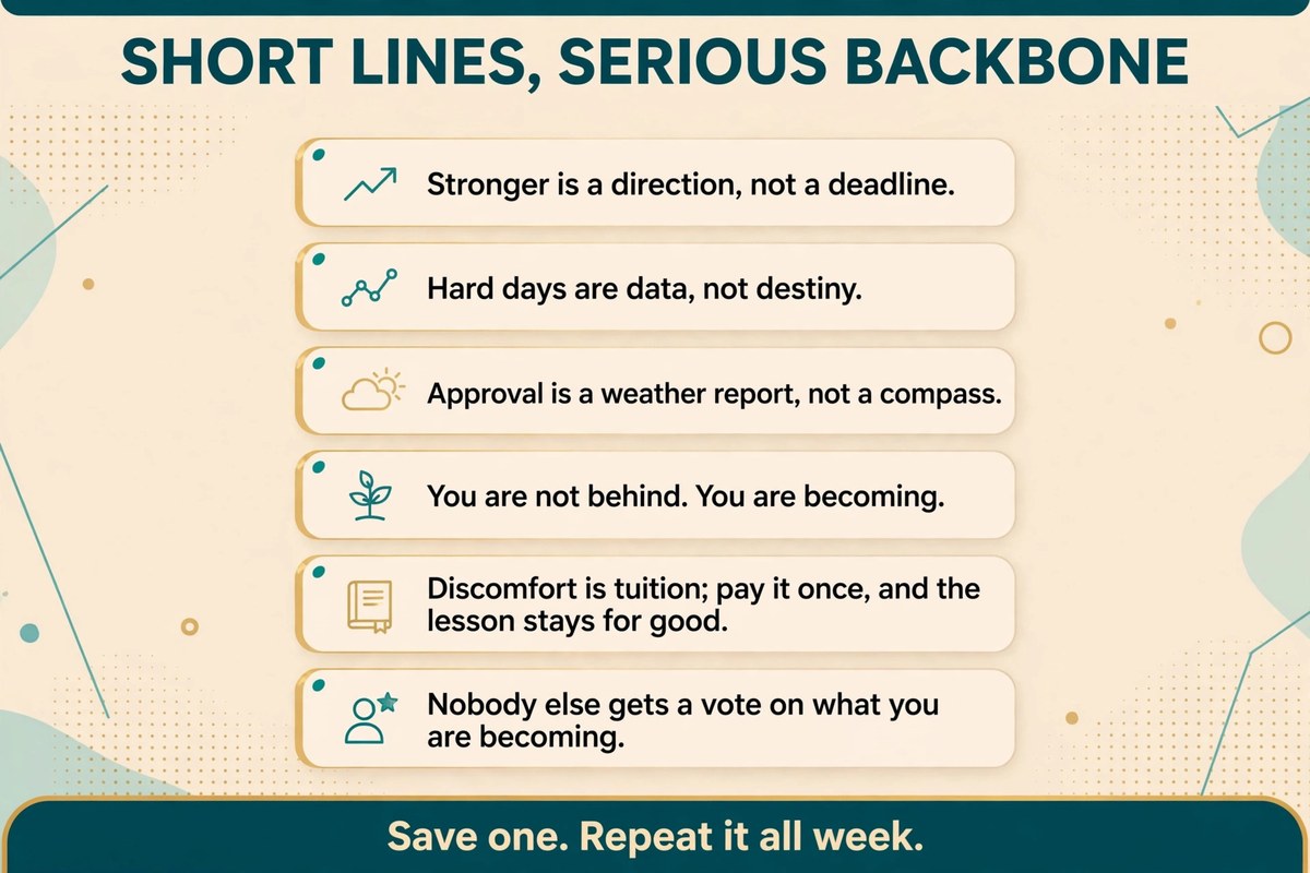 Short unique confidence quotes for daily reminders about growth, discomfort and self-belief